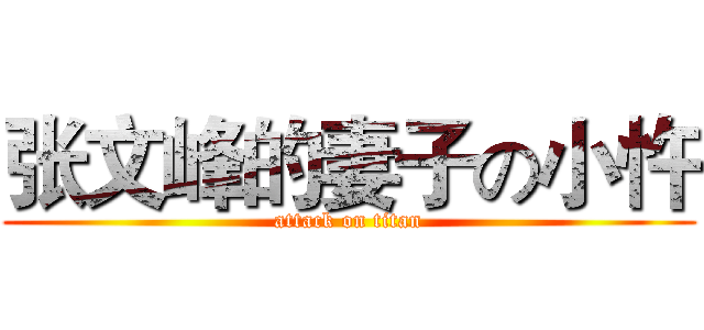 张文峰的妻子の小忤 (attack on titan)