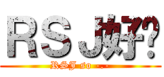 ＲＳＪ好屌 (RSJ so -.-)