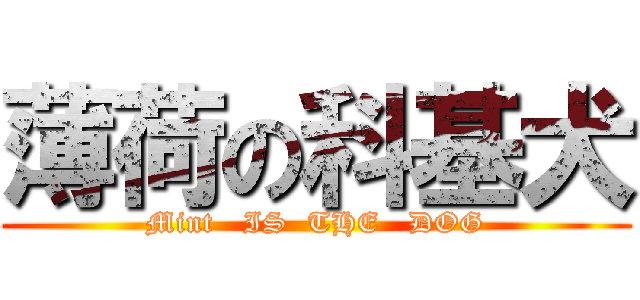 薄荷の科基犬 (Mint   IS  THE   DOG)