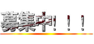 募集中！！！ ()