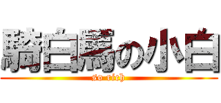騎白馬の小白 (so rich)
