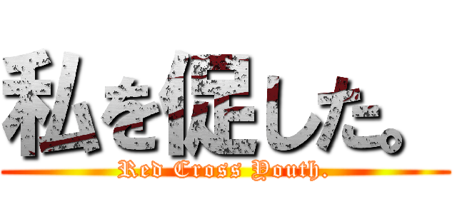 私を促した。 (Red Cross Youth.)