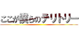 ここが僕らのテリトリー ()