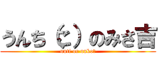 うんち（こ）のみさ吉 (unti or unko？)