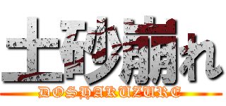 土砂崩れ (DOSHAKUZURE)