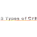 ３ Ｔｙｐｅｓ ｏｆ Ｃｒｉｍｅｓ (By: Connor Mcquarrie)