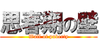 思春期の壁 (Wall of puberty)