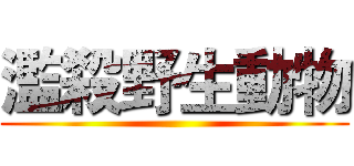 濫殺野生動物 ()