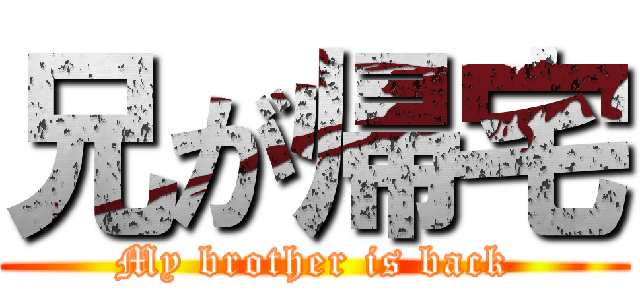 兄が帰宅 (My brother is back)