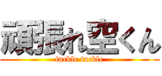 頑張れ空くん (tackle tackle)