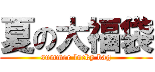 夏の大福袋 (summer lucky bag)
