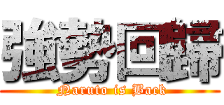 強勢回歸 ( Naruto is Back)