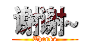 谢谢~ (Thanks)