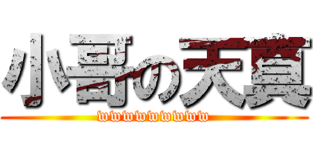 小哥の天真 (wwwwwwwww)
