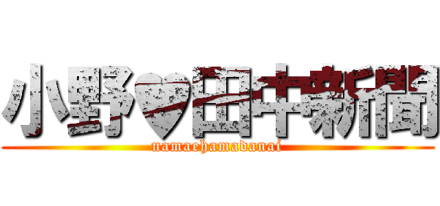 小野♥田中新聞 (namaehamadanai)