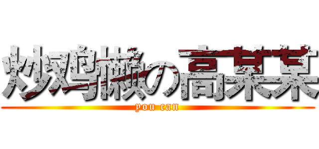 炒鸡懒の高某某 (you can)