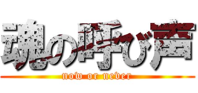 魂の呼び声 (now or never)