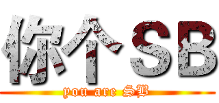 你个ＳＢ (you are SB)