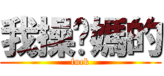 我操妳媽的 (fuck)