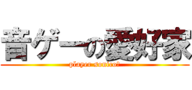 音ゲーの愛好家 (player sonico＊)