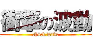 衝撃の波動 (shock wave)