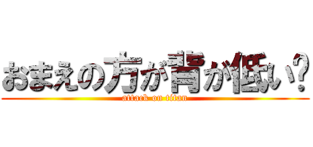 おまえの方が背が低い👏 (attack on titan)