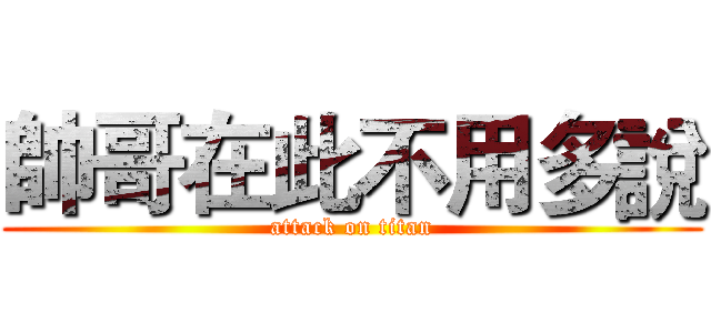 帥哥在此不用多說 (attack on titan)