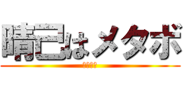 晴己はメタボ (当たり前)