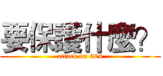 要保護什麼？ (attack on 304)