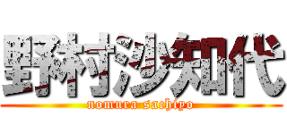野村沙知代 (nomura sachiyo)