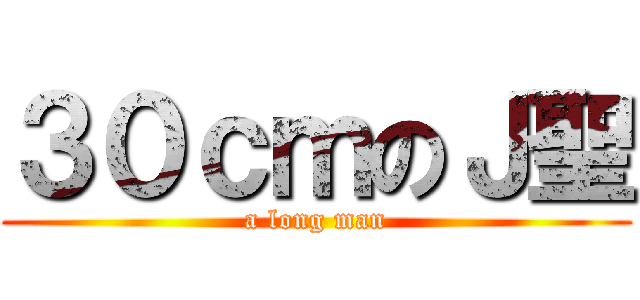 ３０ｃｍのＪ聖 (a long man)