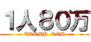 １人８０万 (TRUMP  ROB)