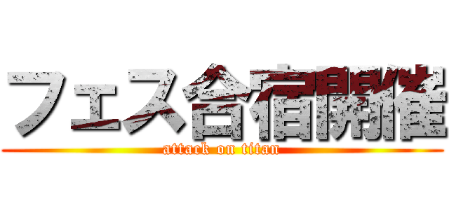 フェス合宿開催 (attack on titan)