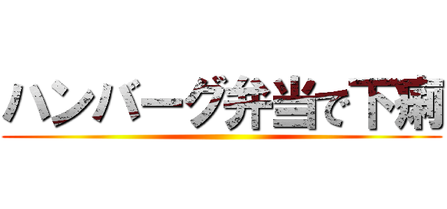 ハンバーグ弁当で下痢 ()