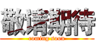 敬请期待 (coming soon)