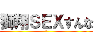 獅翔ＳＥＸすんな (💢)