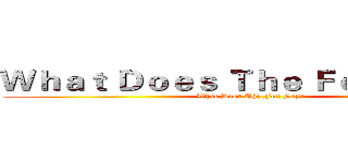 Ｗｈａｔ Ｄｏｅｓ Ｔｈｅ Ｆｏｘ Ｓａｙ？ (What Does The Fox Say?)