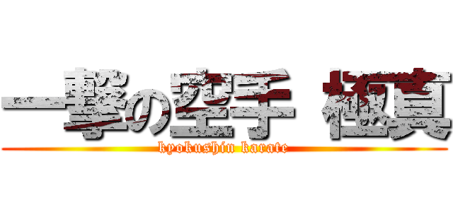 一撃の空手 極真 (kyokushin karate)