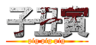 子丑寅 (pig pig pig)