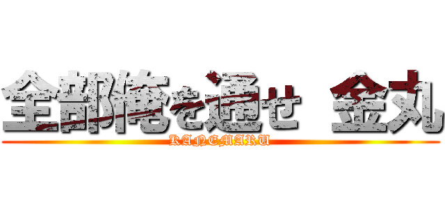 全部俺を通せ 金丸 (KANEMARU)