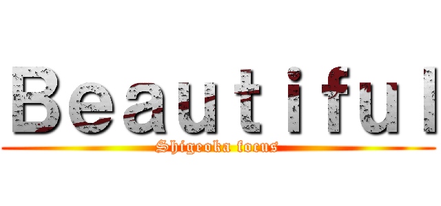 Ｂｅａｕｔｉｆｕｌ (Shigeoka focus)