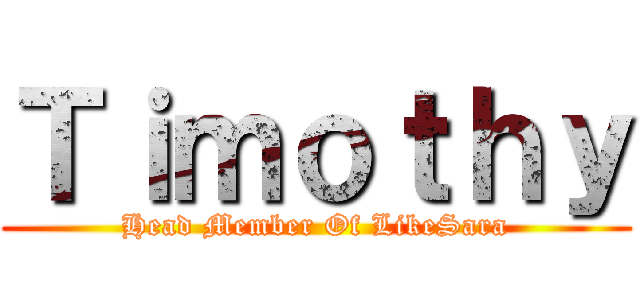 Ｔｉｍｏｔｈｙ (Head Member Of LikeSara)