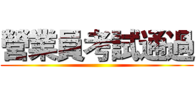 營業員考試通過 ()