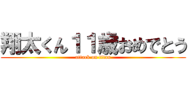 翔太くん１１歳おめでとう (attack on titan)