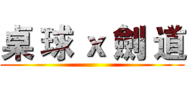桌 球 ｘ 劍 道 ()