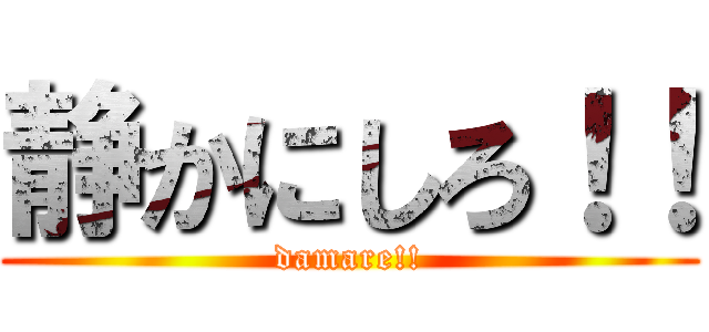 静かにしろ！！ (damare!!)