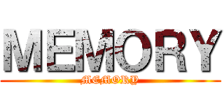 ＭＥＭＯＲＹ (MEMORY)