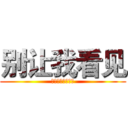 别让我看见 (私には見えないで)
