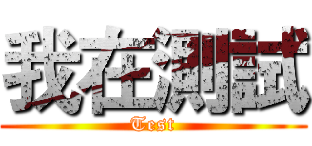 我在測試 (Test)