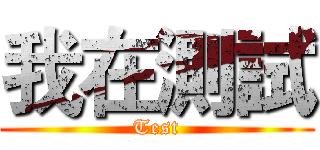 我在測試 (Test)